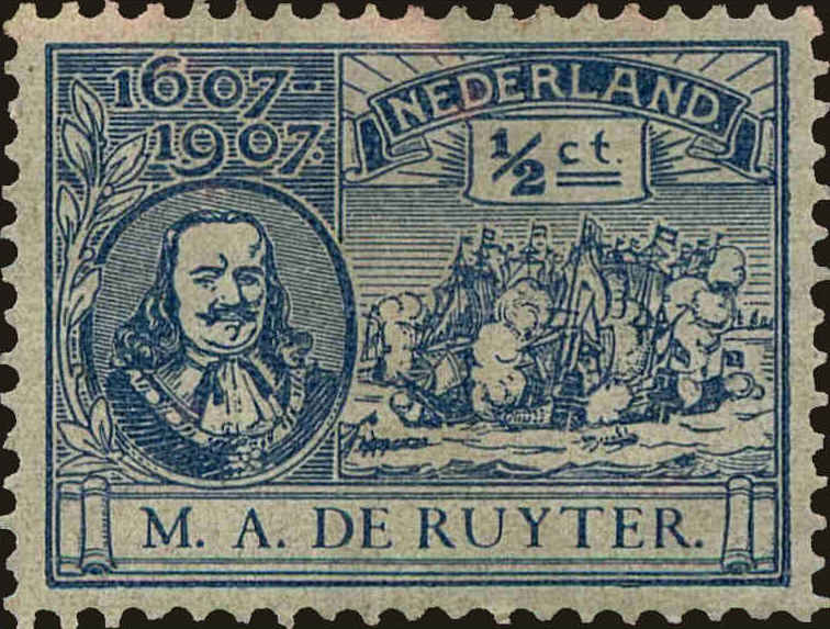 Front view of Netherlands 87 collectors stamp