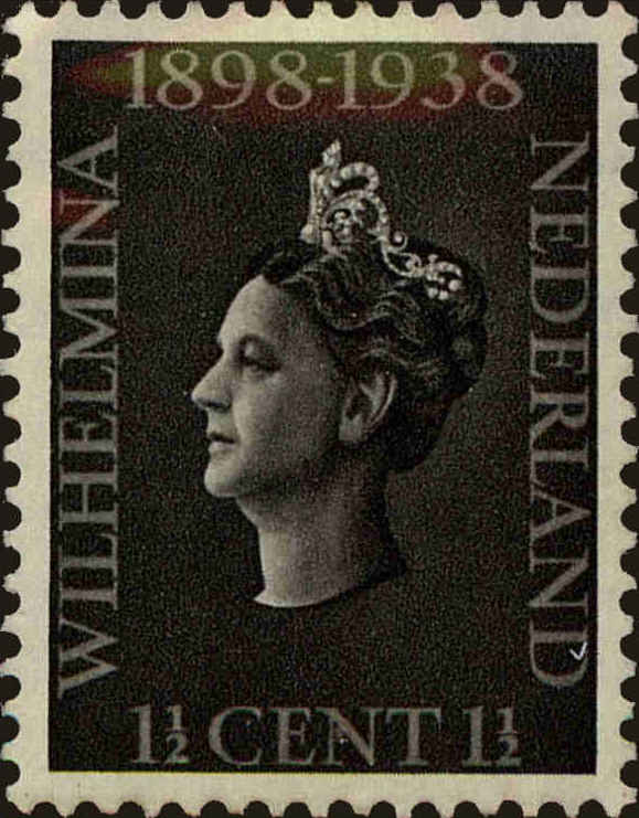 Front view of Netherlands 209 collectors stamp