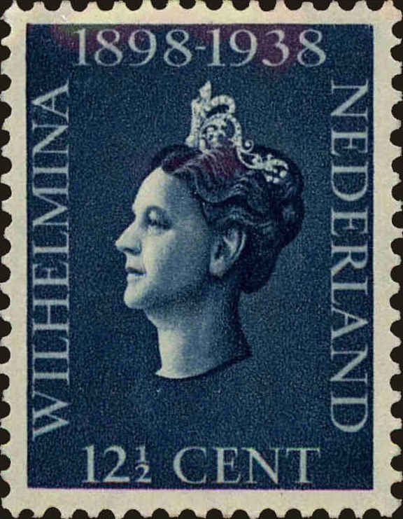 Front view of Netherlands 211 collectors stamp