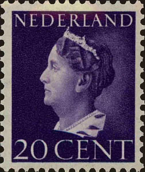 Front view of Netherlands 221 collectors stamp