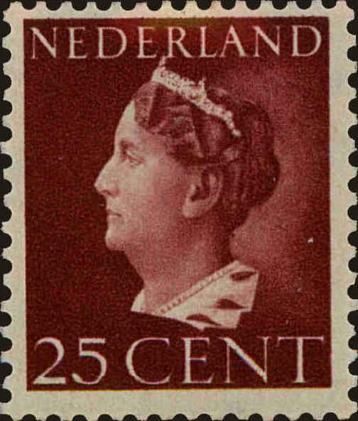 Front view of Netherlands 223 collectors stamp
