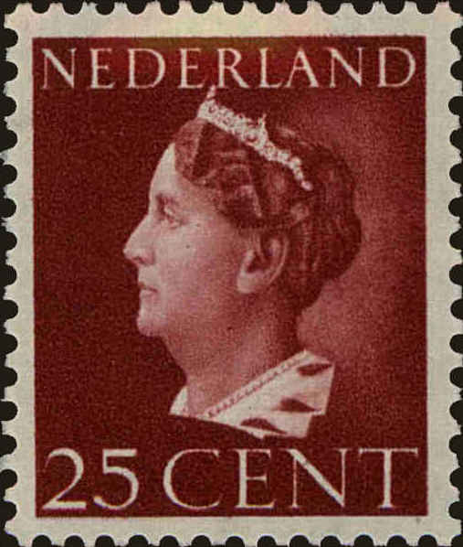 Front view of Netherlands 223 collectors stamp