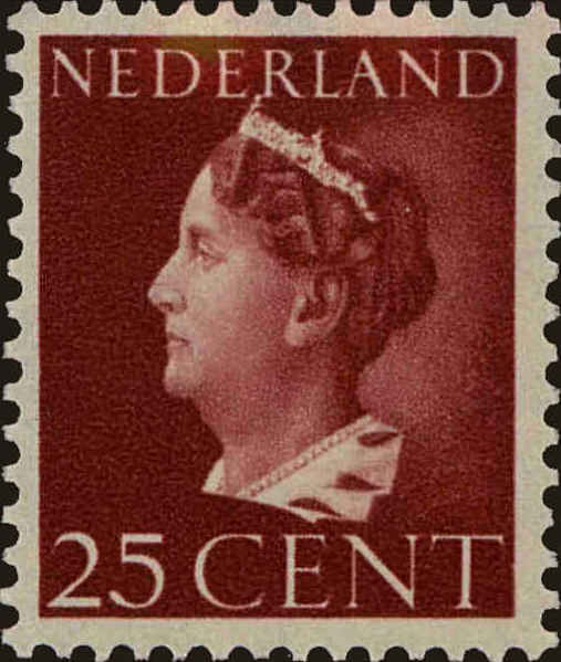 Front view of Netherlands 223 collectors stamp