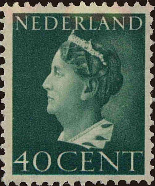 Front view of Netherlands 225 collectors stamp