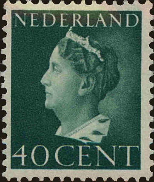 Front view of Netherlands 225 collectors stamp