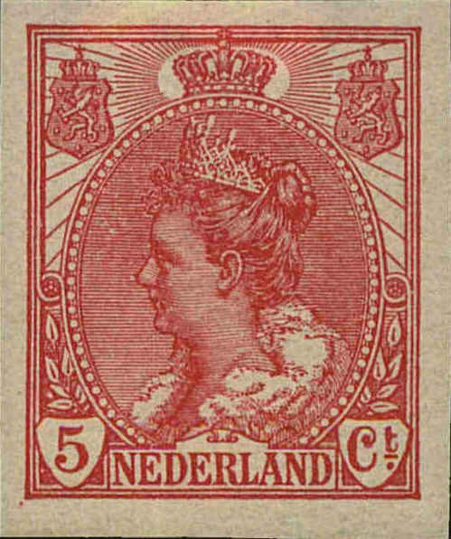 Front view of Netherlands 111 collectors stamp