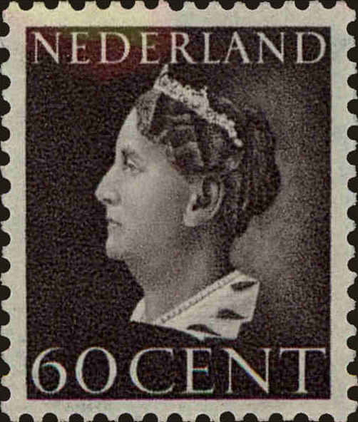 Front view of Netherlands 225B collectors stamp