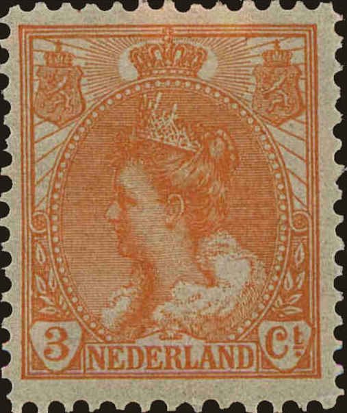 Front view of Netherlands 61 collectors stamp