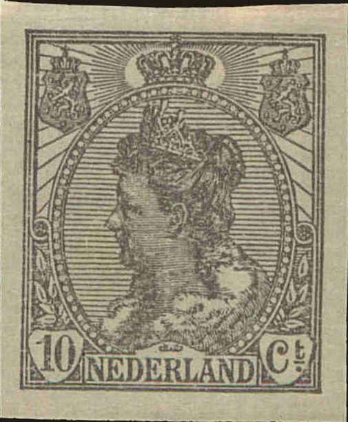 Front view of Netherlands 112 collectors stamp