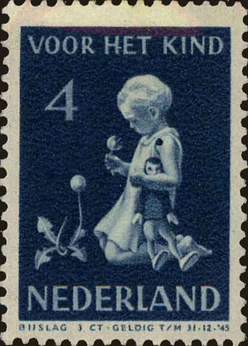 Front view of Netherlands B131 collectors stamp