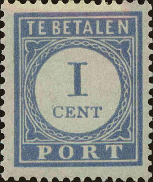 Front view of Netherlands J45 collectors stamp