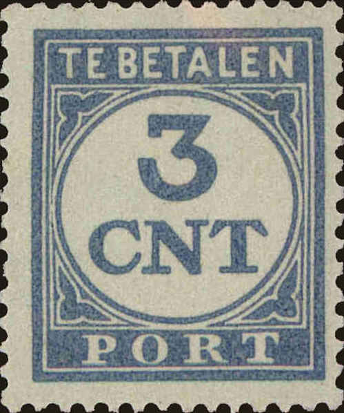Front view of Netherlands J61 collectors stamp