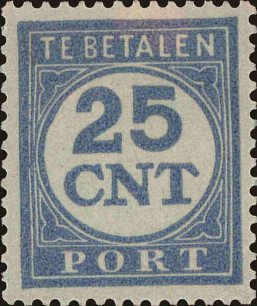 Front view of Netherlands J69 collectors stamp