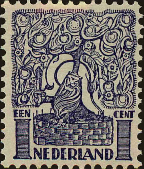 Front view of Netherlands 113 collectors stamp