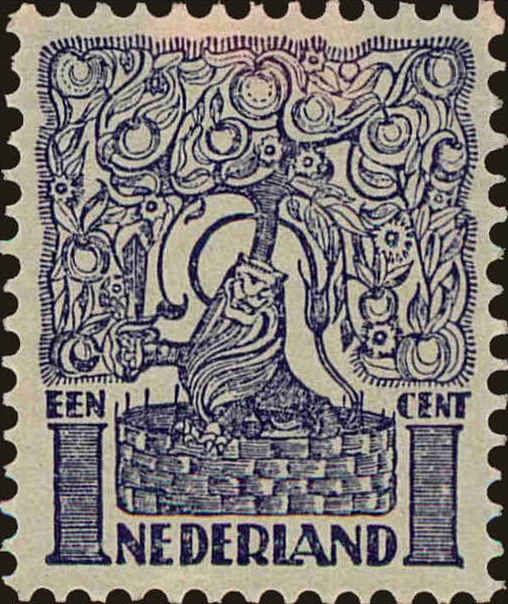 Front view of Netherlands 113 collectors stamp