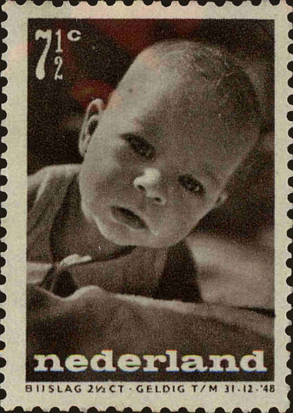 Front view of Netherlands B182 collectors stamp