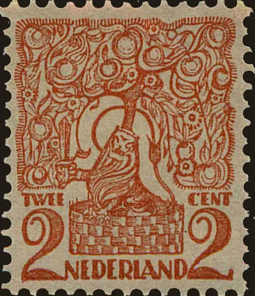 Front view of Netherlands 114 collectors stamp