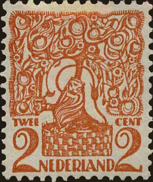 Front view of Netherlands 114 collectors stamp