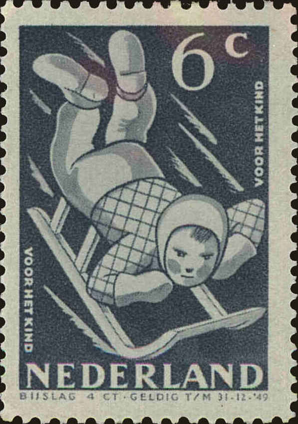 Front view of Netherlands B191 collectors stamp