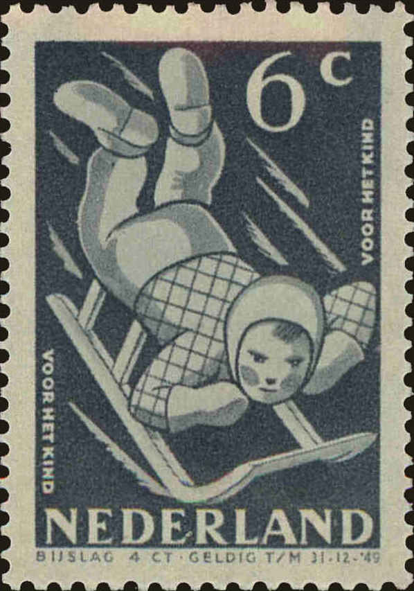 Front view of Netherlands B191 collectors stamp