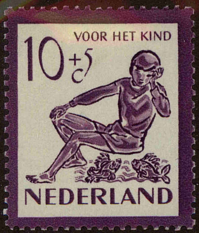 Front view of Netherlands B222 collectors stamp