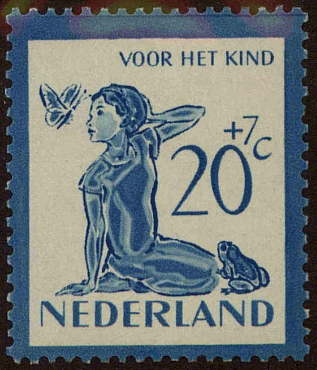 Front view of Netherlands B223 collectors stamp