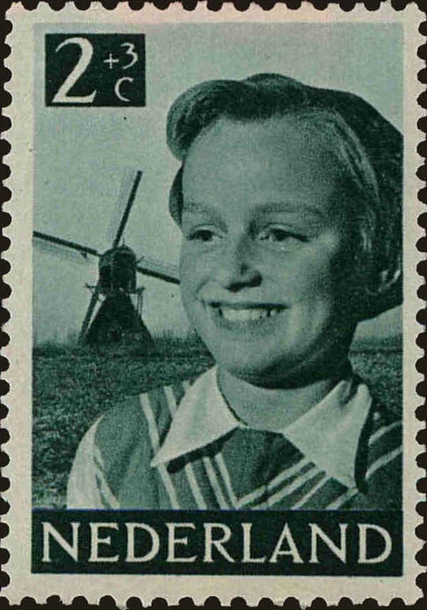 Front view of Netherlands B229 collectors stamp