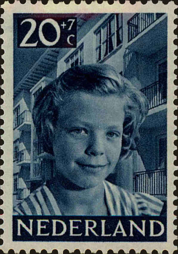 Front view of Netherlands B233 collectors stamp