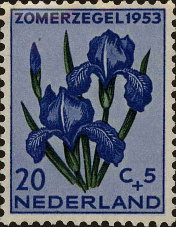 Front view of Netherlands B253 collectors stamp