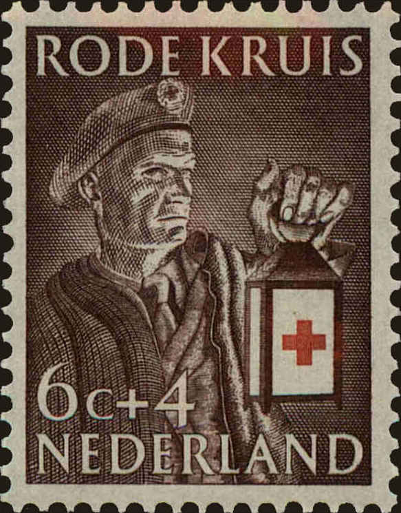 Front view of Netherlands B255 collectors stamp