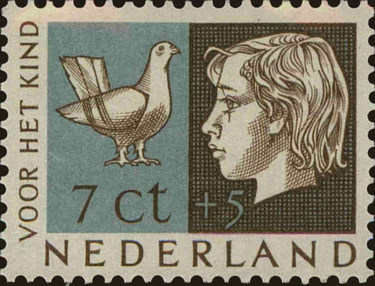 Front view of Netherlands B261 collectors stamp