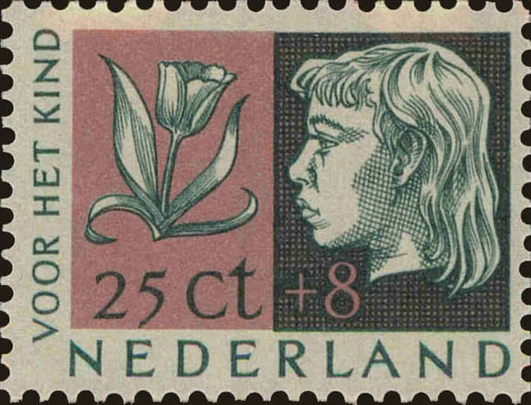 Front view of Netherlands B263 collectors stamp