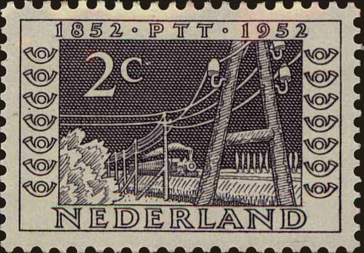 Front view of Netherlands 332 collectors stamp