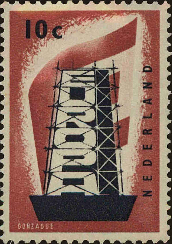 Front view of Netherlands 368 collectors stamp