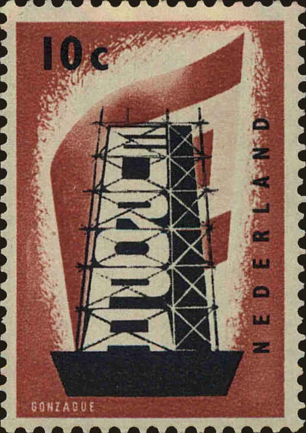 Front view of Netherlands 368 collectors stamp