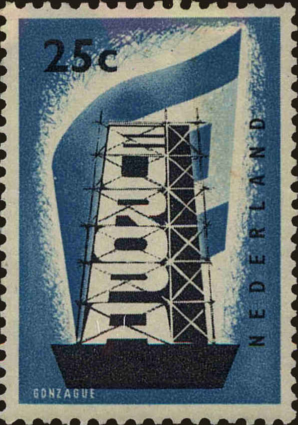 Front view of Netherlands 369 collectors stamp