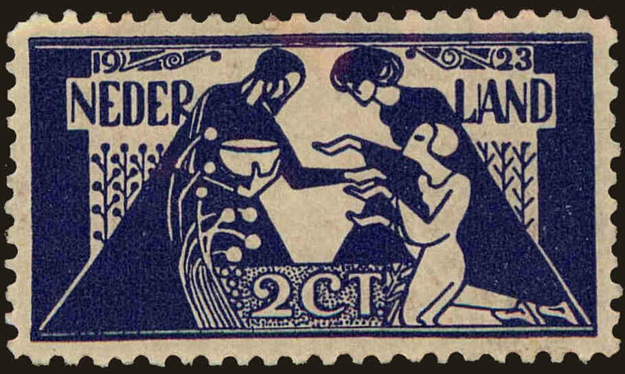 Front view of Netherlands B4 collectors stamp