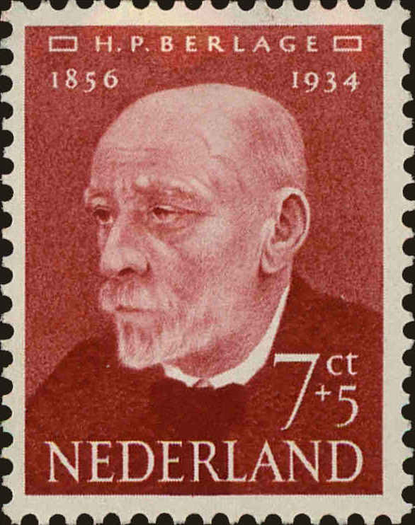 Front view of Netherlands B266 collectors stamp