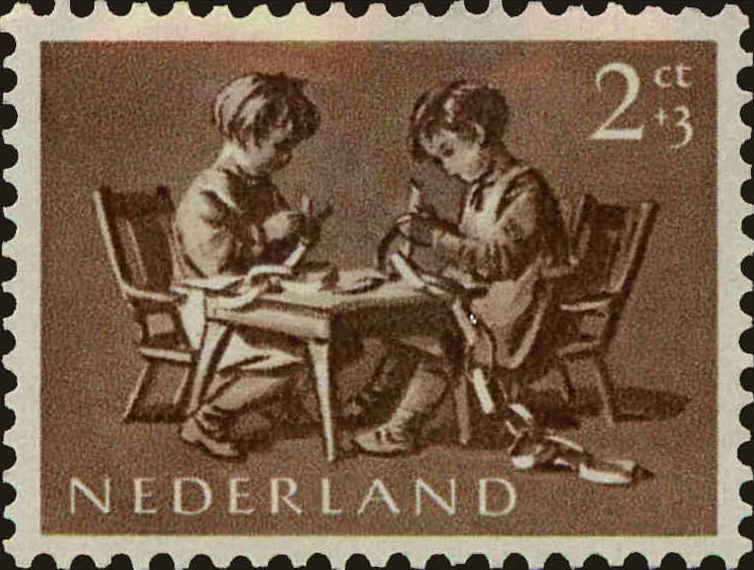 Front view of Netherlands B271 collectors stamp