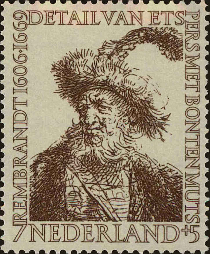 Front view of Netherlands B293 collectors stamp