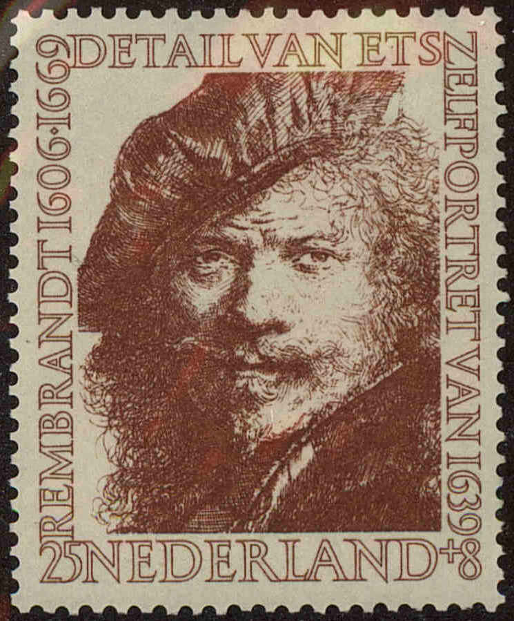 Front view of Netherlands B295 collectors stamp