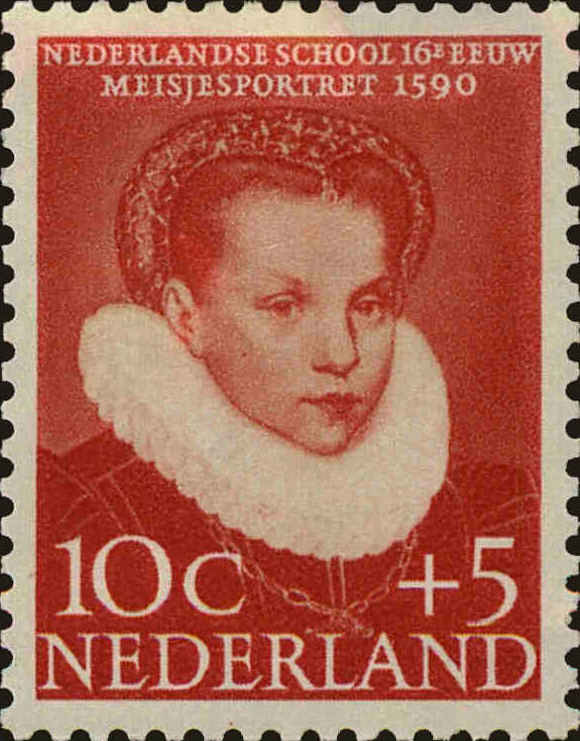 Front view of Netherlands B304 collectors stamp