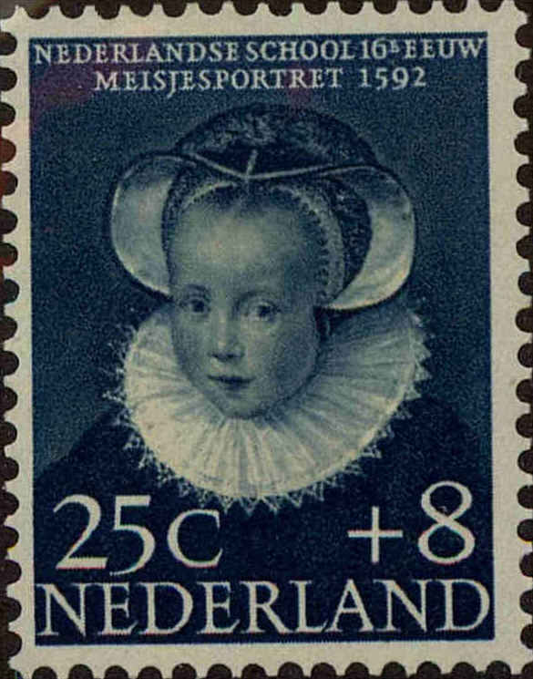 Front view of Netherlands B305 collectors stamp