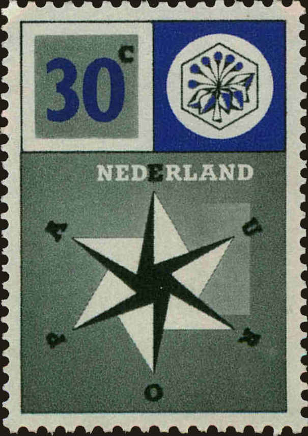 Front view of Netherlands 373 collectors stamp