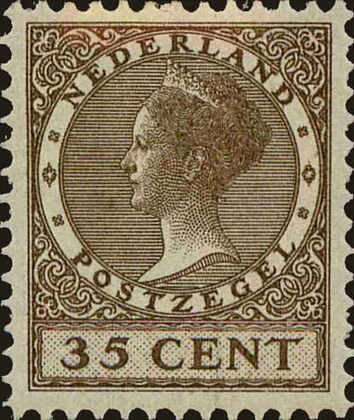 Front view of Netherlands 157 collectors stamp