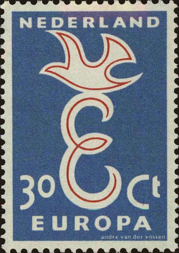 Front view of Netherlands 376 collectors stamp
