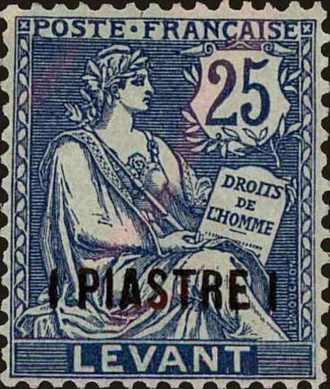 Front view of French Offices in Levant 29 collectors stamp