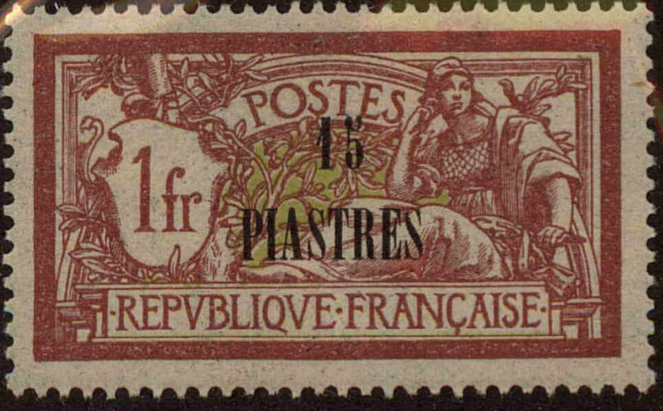 Front view of French Offices in Levant 47 collectors stamp