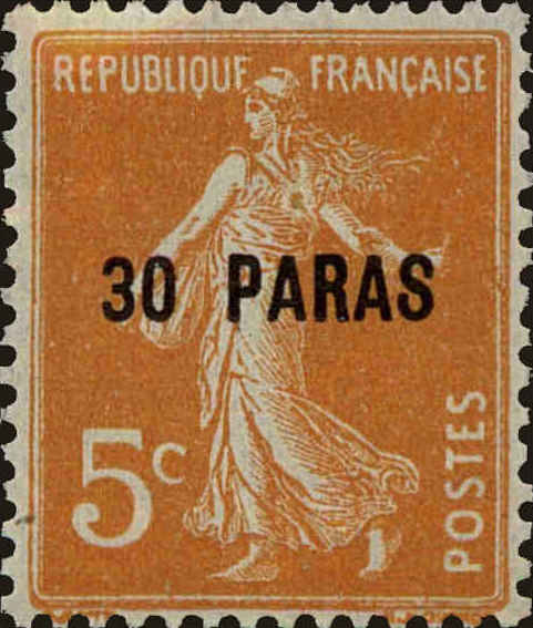 Front view of French Offices in Levant 41 collectors stamp