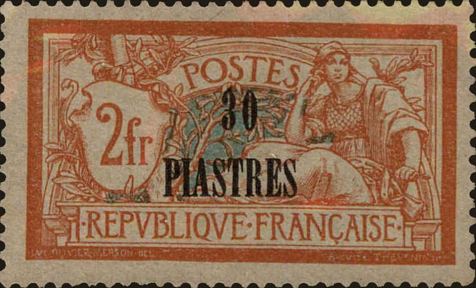 Front view of French Offices in Levant 48 collectors stamp